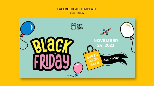 Free PSD black friday template design