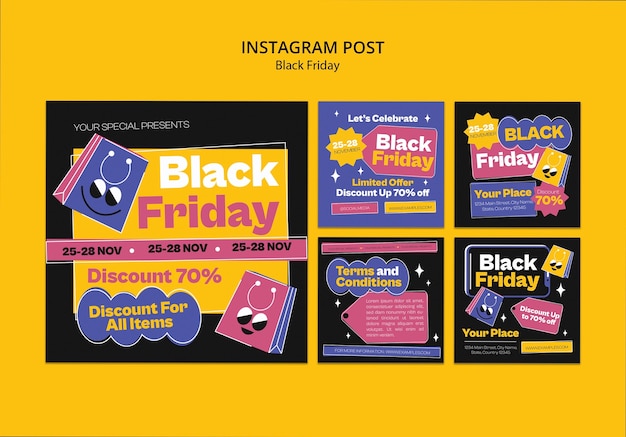 Free PSD black friday template design