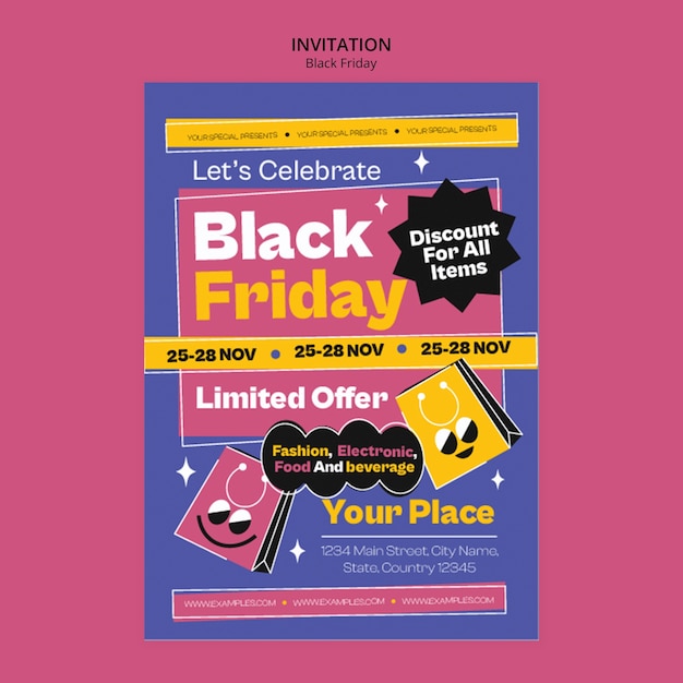 Free PSD black friday template design