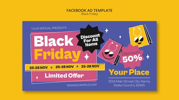 Free PSD black friday template design