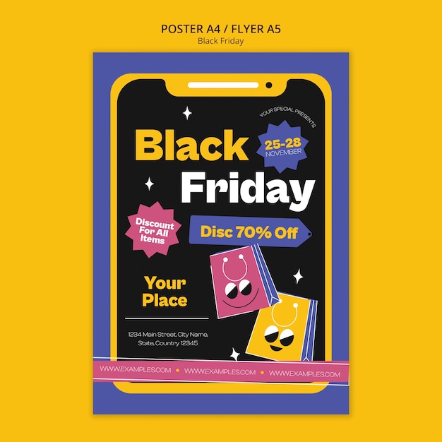 Free PSD black friday template design