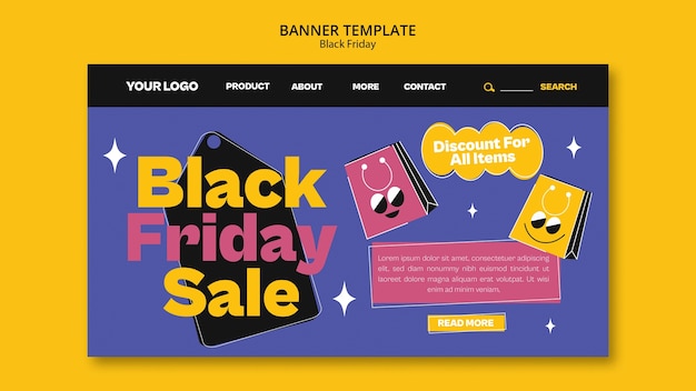 Free PSD black friday template design