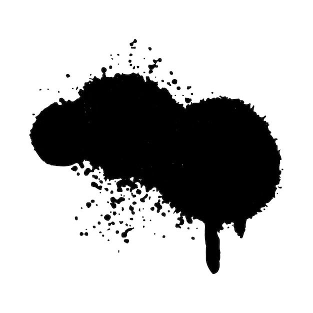 Black graffiti paint splash