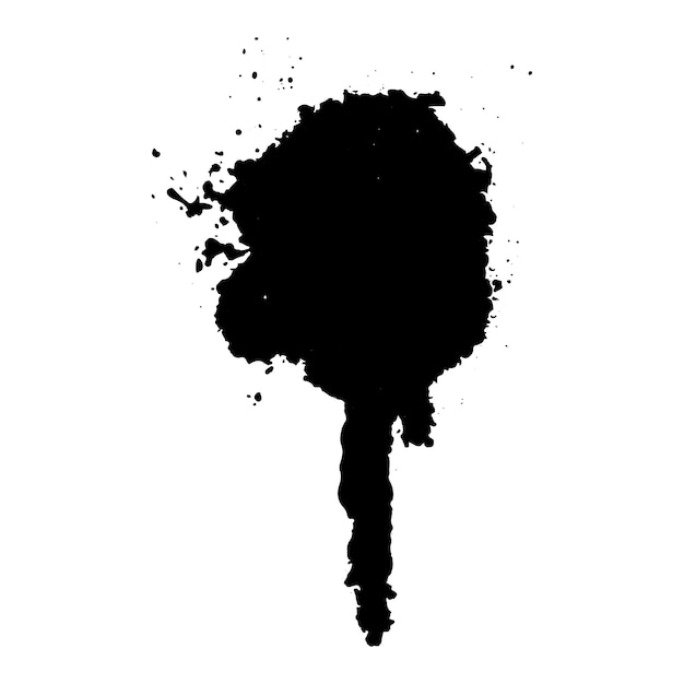 Free PSD black graffiti paint splash