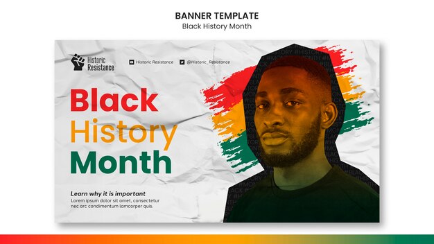 Black history month banner template