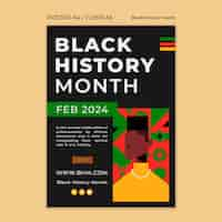 Free PSD black history month celebration poster template