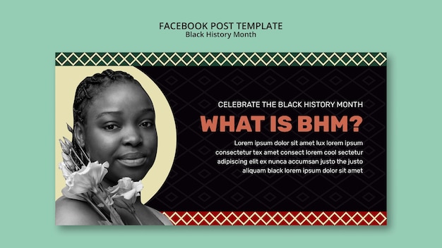 Black history month social media post template