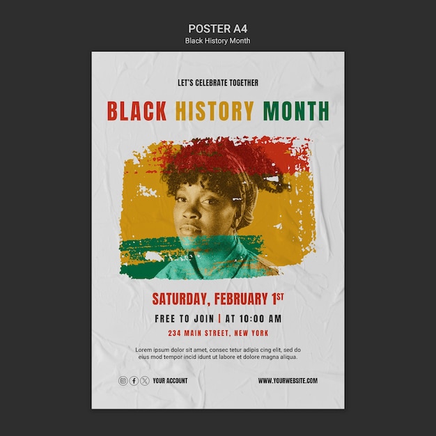 Black history month template design