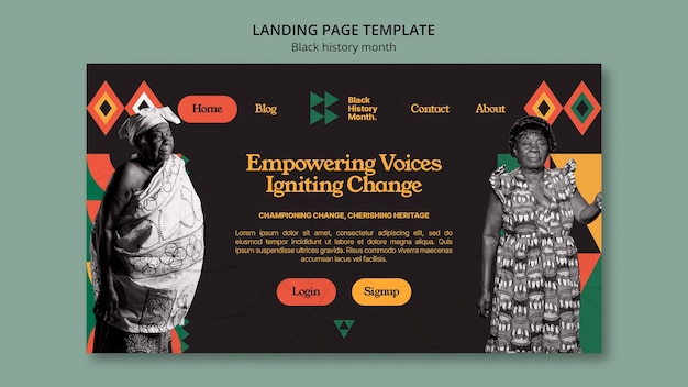 Free PSD black history month template design