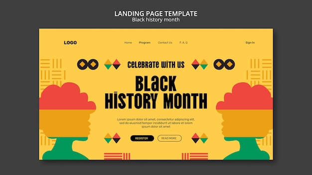 Free PSD black history month template design