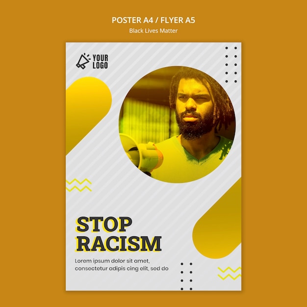 Free PSD black lives matter poster theme