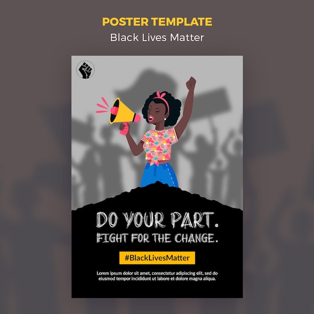 Free PSD black lives matter poster