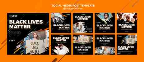 Free PSD black lives matter social media post template