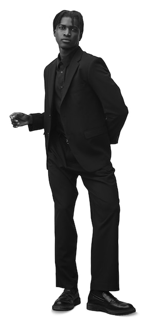 Free PSD black man wearing suit isolated