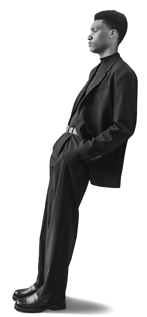 Free PSD black man wearing suit isolated