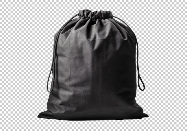 Free PSD black realistic laundry bag isolated on background