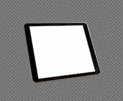 Free PSD black tablet with blank screen mockup