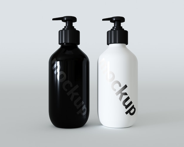 Free PSD black and white packaging mock up