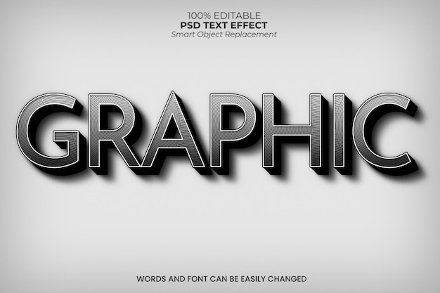 Black and White Retro Text Effect