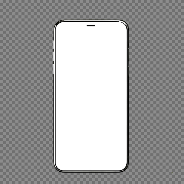 Blank smartphone mockup isolate on background