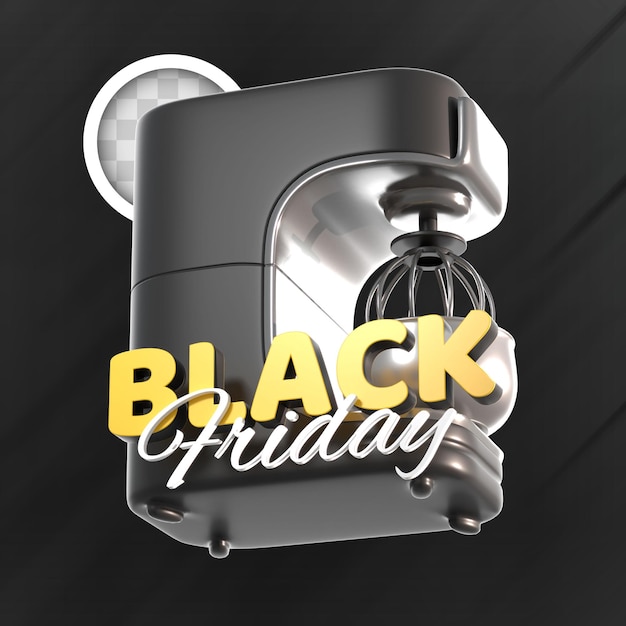 Free PSD blender for black friday 3d illustration