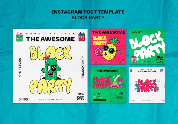 Block party template design