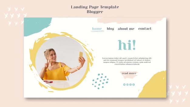 Blogger concept landing page style