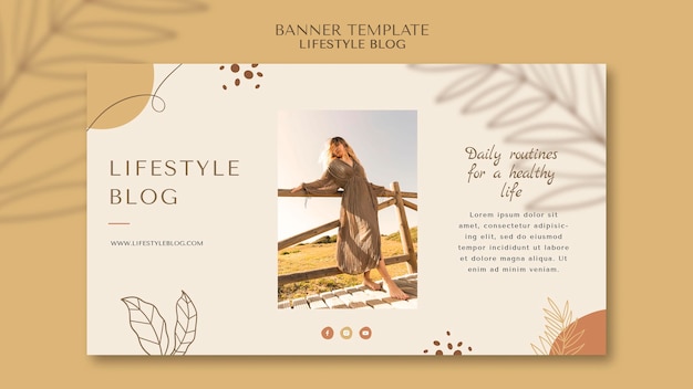 Free PSD blogger lifestyle banner template