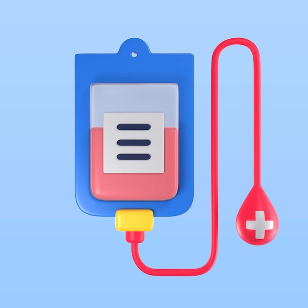 Free PSD blood bag transfusion concept item