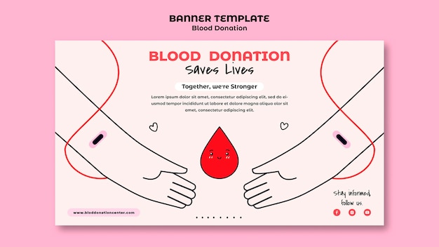 Free PSD blood donation banner template