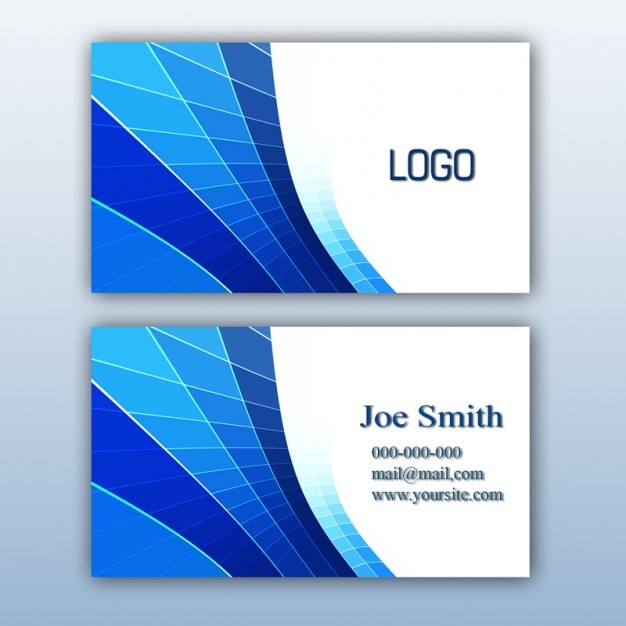 Blue business card design