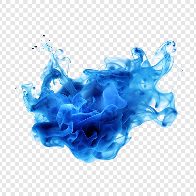 Free PSD blue fire isolated on transparent background