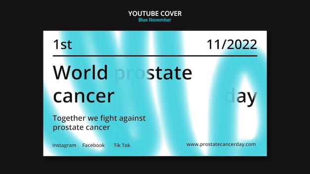 Free PSD blue november awareness youtube cover