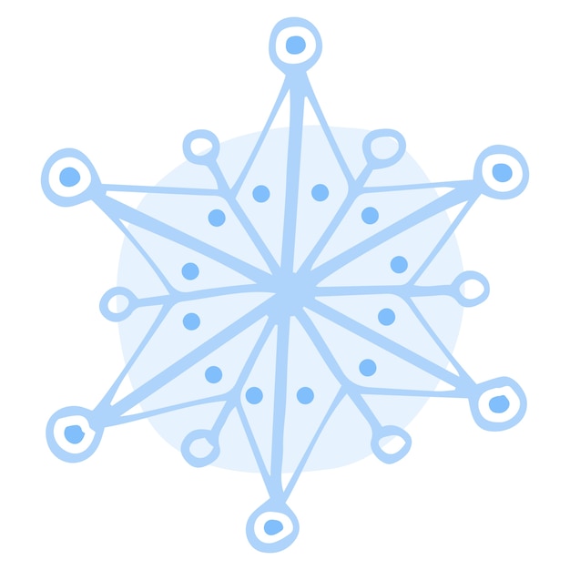 Free PSD blue snowflakes illustration isolated