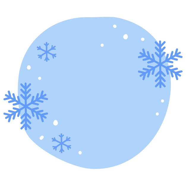 Free PSD blue snowflakes illustration isolated