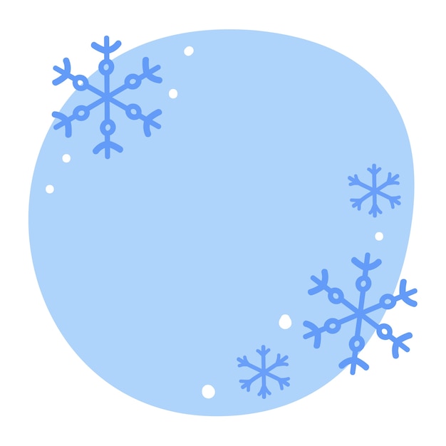 Free PSD blue snowflakes illustration isolated