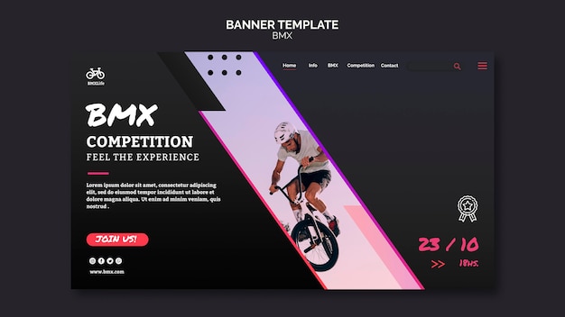 Free PSD bmx banner template design