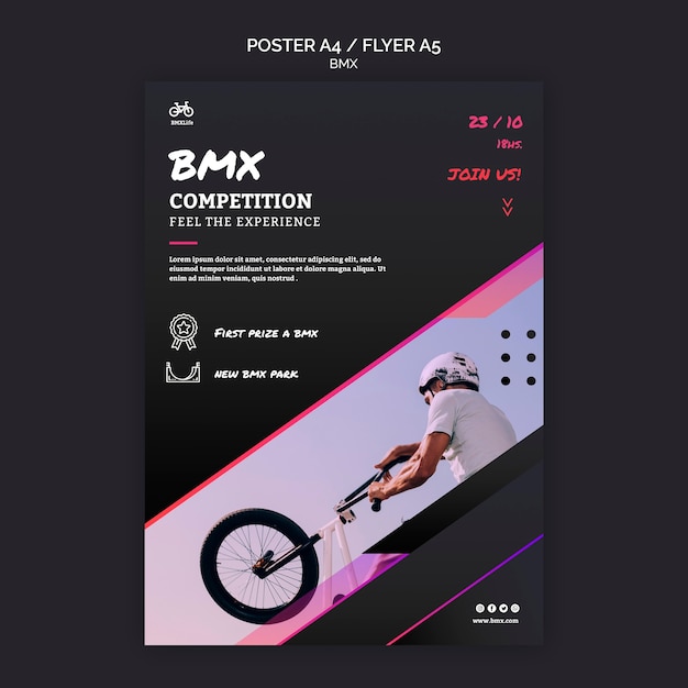 Free PSD bmx competition flyer template