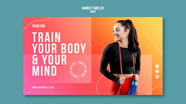 Free PSD body training banner template