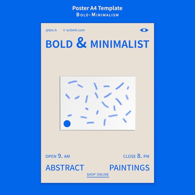 Free PSD bold-minimalism poster template