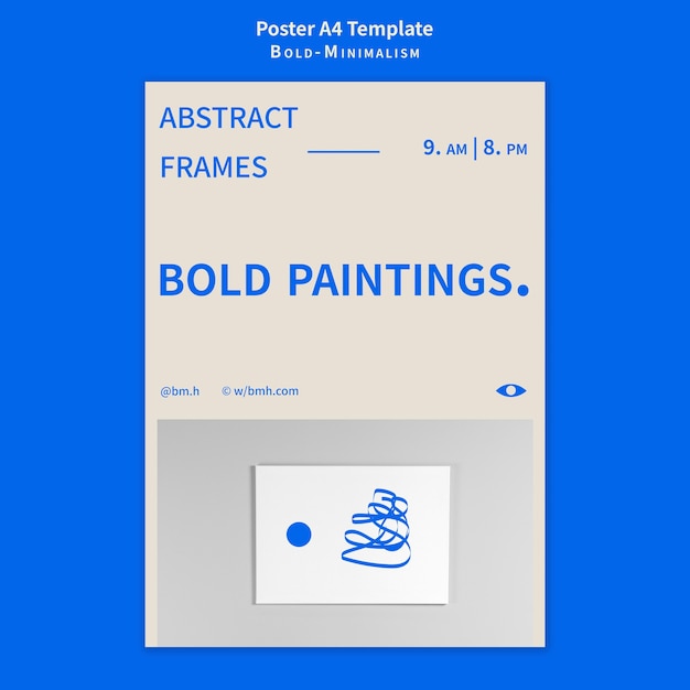 Free PSD bold-minimalism poster template