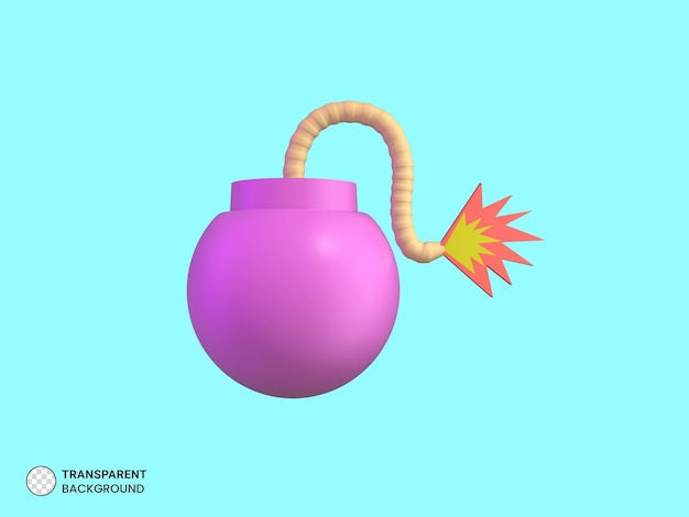 Bomb explosive icon isolated 3d render illustration