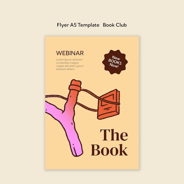 Free PSD book club template design