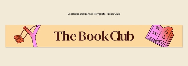 Free PSD book club template design