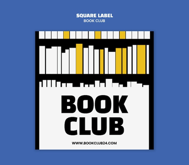 Free PSD book club template design