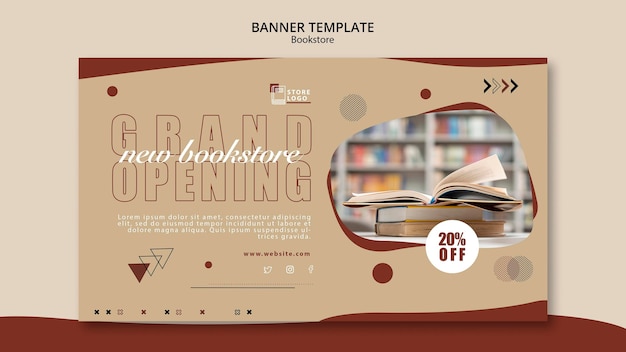 Free PSD bookstore ad banner template