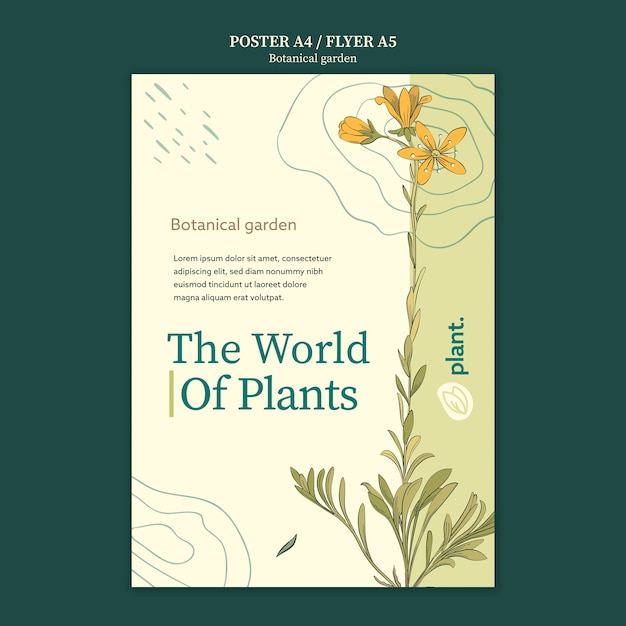 Botanical garden flyer template