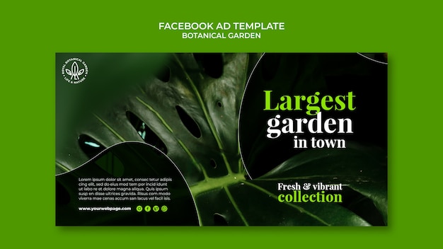 Free PSD botanical garden template design