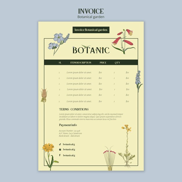 Botanical garden template design