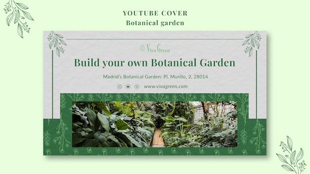 Free PSD botanical garden template design